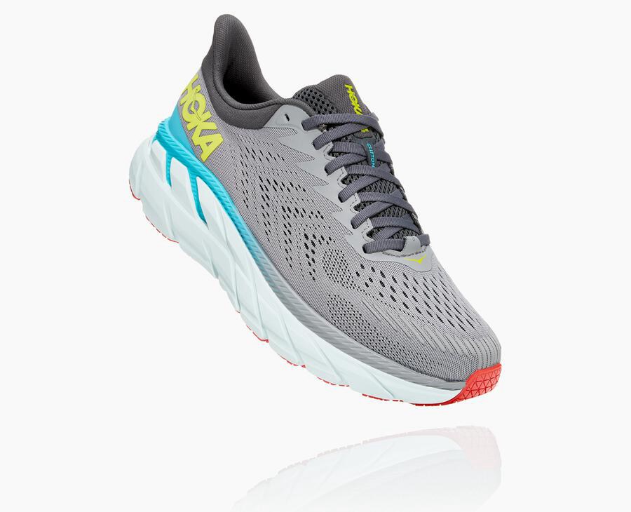 Hoka One One Clifton 7 Löparskor Herr - Grå - VEIGC-6025